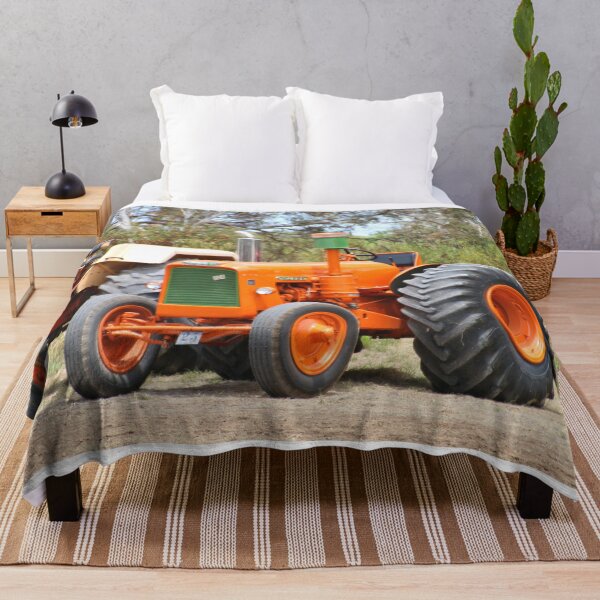Item preview, Old farm tractor, orange and green designed and sold by FranWest.