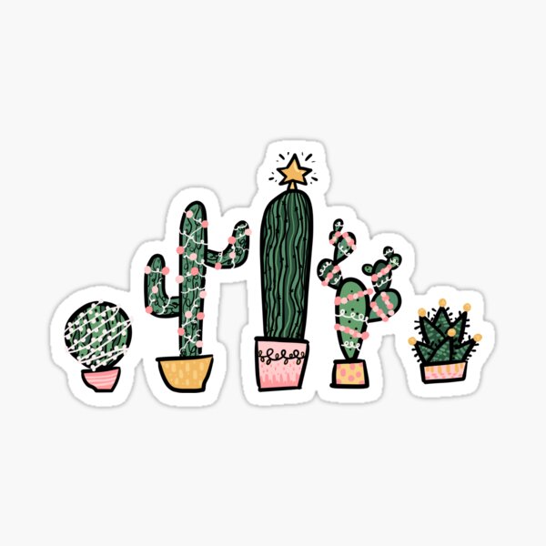 Holiday Succulents Sticker