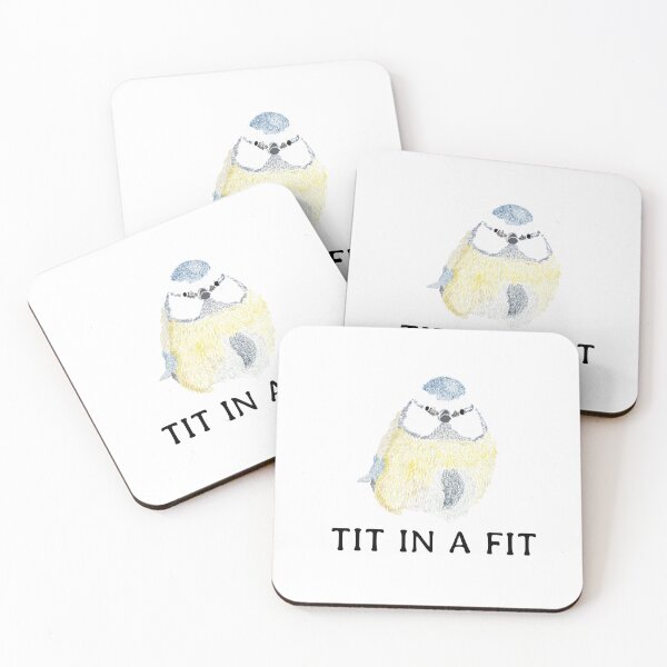 Item preview, Blue Tit in a Fit (With Text) designed and sold by ayaminlove.