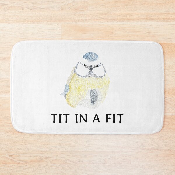 Item preview, Blue Tit in a Fit (With Text) designed and sold by ayaminlove.