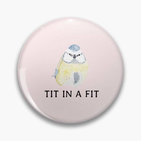 Item preview, Blue Tit in a Fit (With Text) designed and sold by ayaminlove.