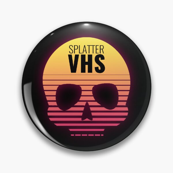 Item preview, Splatter VHS Skull Synthwave Vibe designed and sold by SplatterVHS.