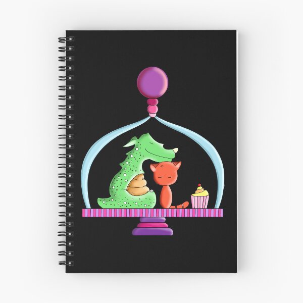 Item preview, Hiding under the Cake Stand. Dragon and Cat. designed and sold by AnnieSummers.