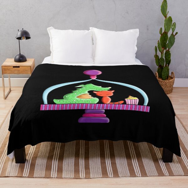 Item preview, Hiding under the Cake Stand. Dragon and Cat. designed and sold by AnnieSummers.