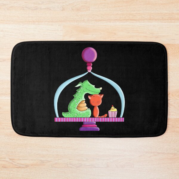 Item preview, Hiding under the Cake Stand. Dragon and Cat. designed and sold by AnnieSummers.