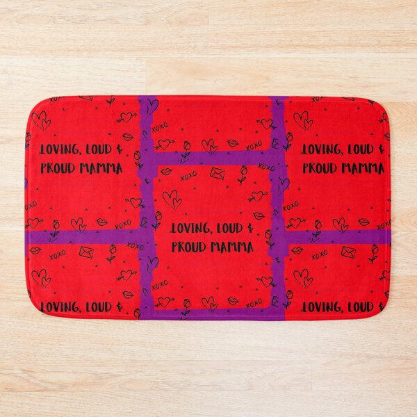 Item preview, Loving, loud & proud mamma with red colors & heart patterns designed and sold by RoxyCox.