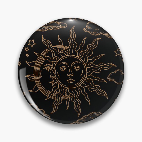 Item preview, Sun and Moon Vintage,gold,line art designed and sold by cutecrazytshirt.