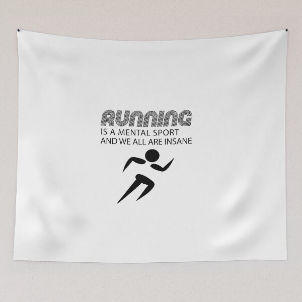 Item preview, running is a mental sport and we are all insane designed and sold by AliH72.