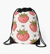 strawberry fields Drawstring Bag