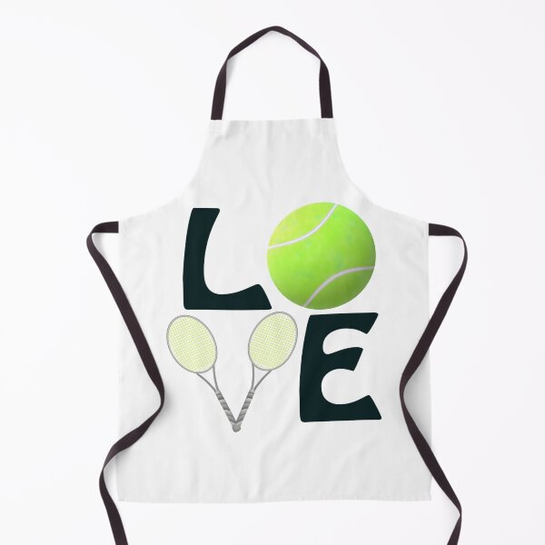 Item preview, Tennis Love with Ball and Rackets for Players and Fans (Black Letters) designed and sold by ArtByLM.