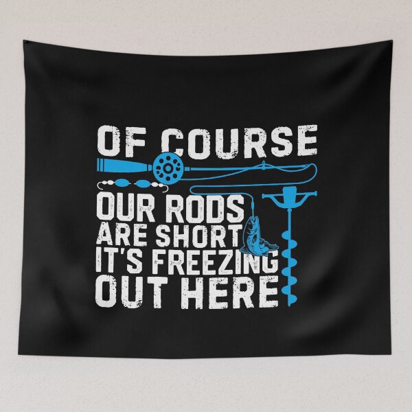 Item preview, Ice Fishing Funny Joke Short Rods Winter Fishing designed and sold by rifatart.