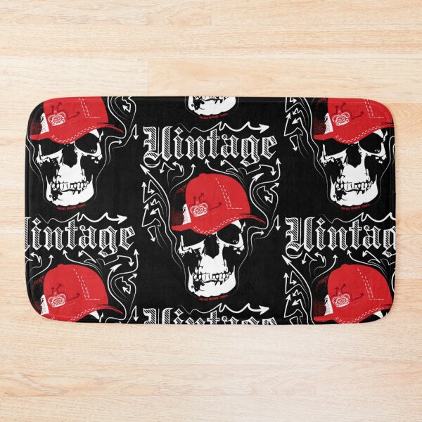 Item preview, Black Vintage Designer's Graffiti Skull Cap Women's designed and sold by aryagiri.
