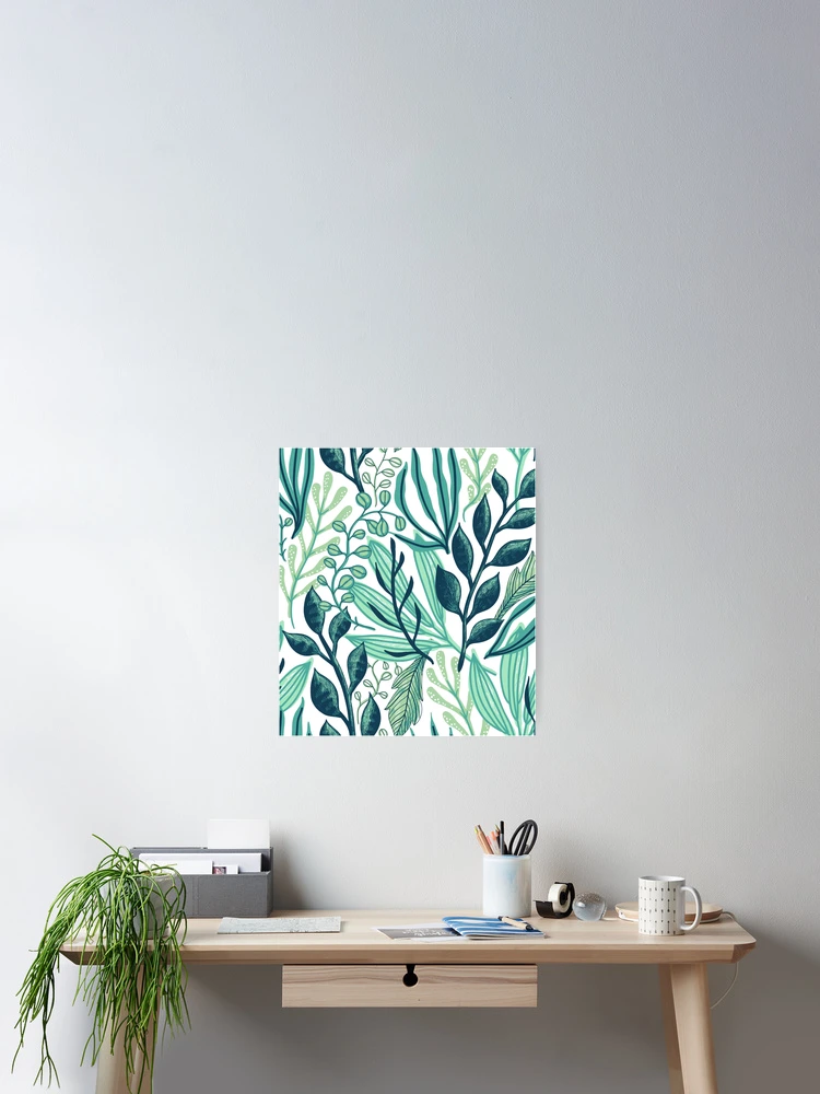 Thumbnail 2 of 3, Poster, Leaves pattern designed and sold by RIXXI HEY CO..
