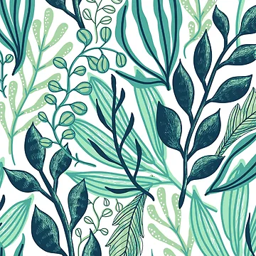 Artwork thumbnail, Leaves pattern by RIXXI HEY CO.