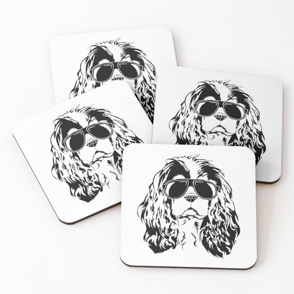 Item preview, Cavalier King Charles Spaniel wearing sunglasses designed and sold by dogarts.