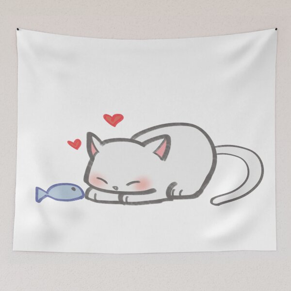 Item preview, Cute White Cat designed and sold by Sheeepie.