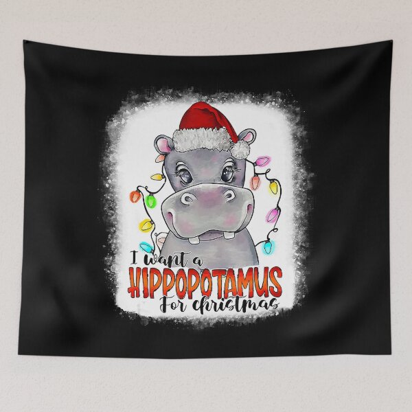 Item preview, Quiero un hipopótamo para Navidad Xmas Bleached designed and sold by IsraelCastro.