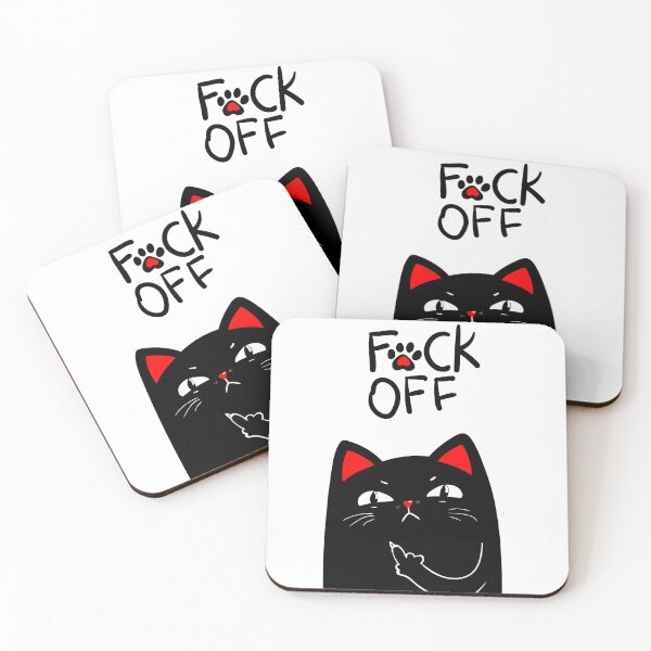 Item preview, Fuck off funny cat designed and sold by Anime-but-black.