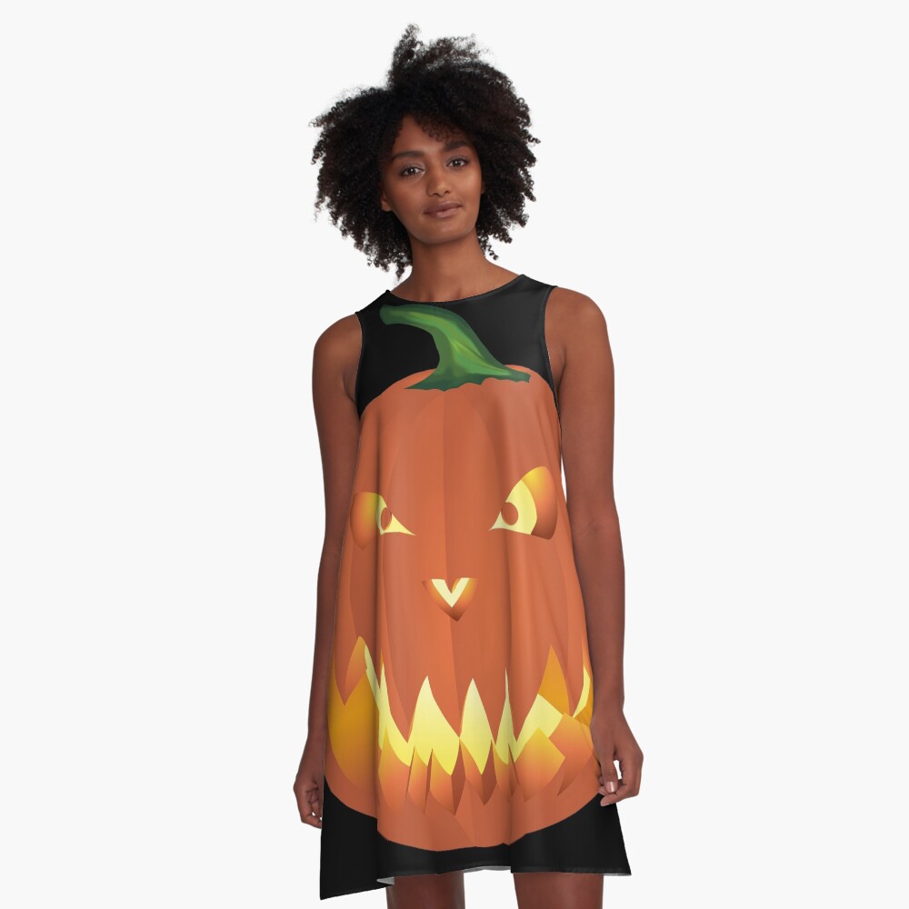 Halloweenkürbis... A-Linien Kleid