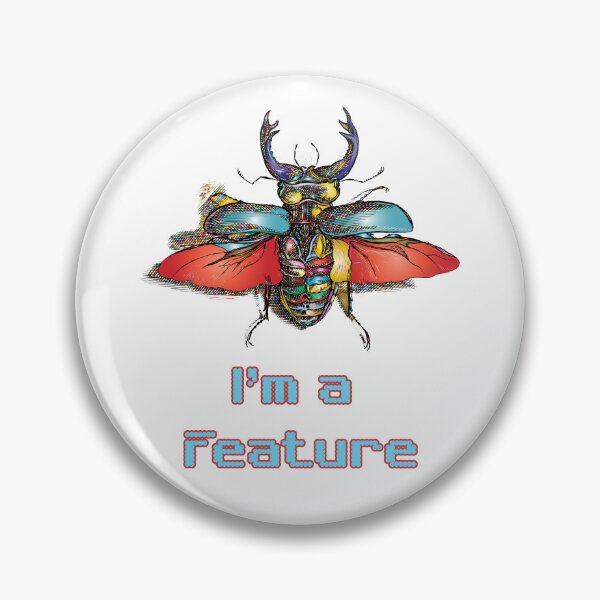 Item preview, 'I'm a Feature' Colored - Retro Design for T-shirts, mugs, phone cases and other accessories designed and sold by Ridiculam Toga.