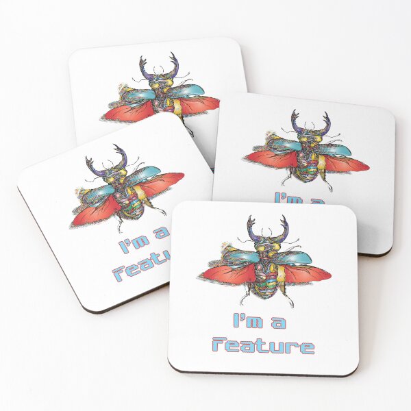 Item preview, 'I'm a Feature' Colored - Retro Design for T-shirts, mugs, phone cases and other accessories designed and sold by Ridiculam Toga.