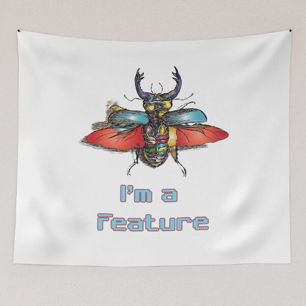 Item preview, 'I'm a Feature' Colored - Retro Design for T-shirts, mugs, phone cases and other accessories designed and sold by Ridiculam Toga.