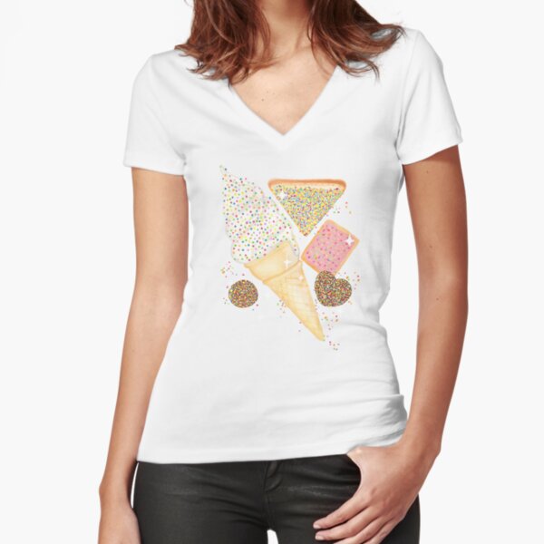I Love You 100s and 1000s - Pink Fitted V-Neck T-Shirt
