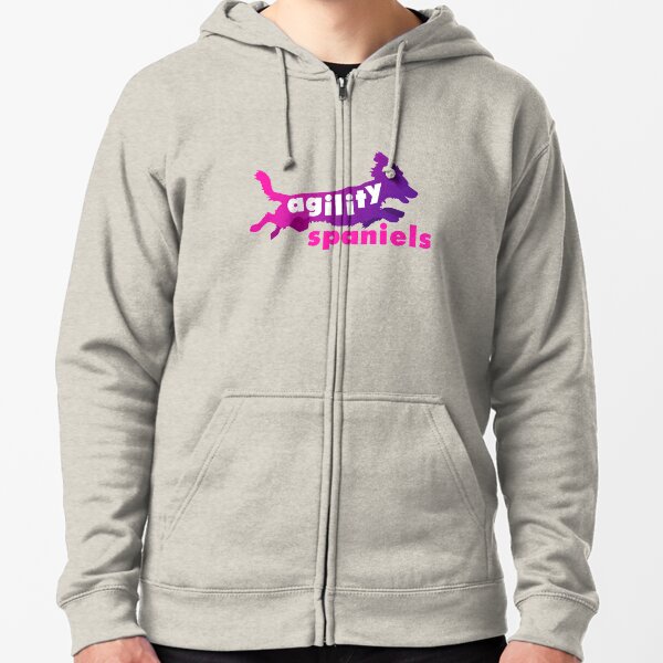 Agility Spaniels - Pink & Purple Zipped Hoodie