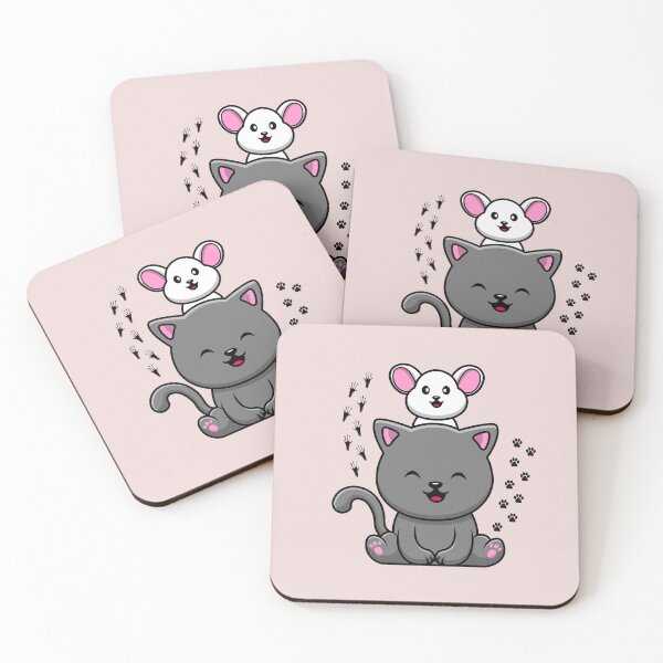 Item preview, Cute Cat and Rat Couple Sticker designed and sold by DaffodilArts.