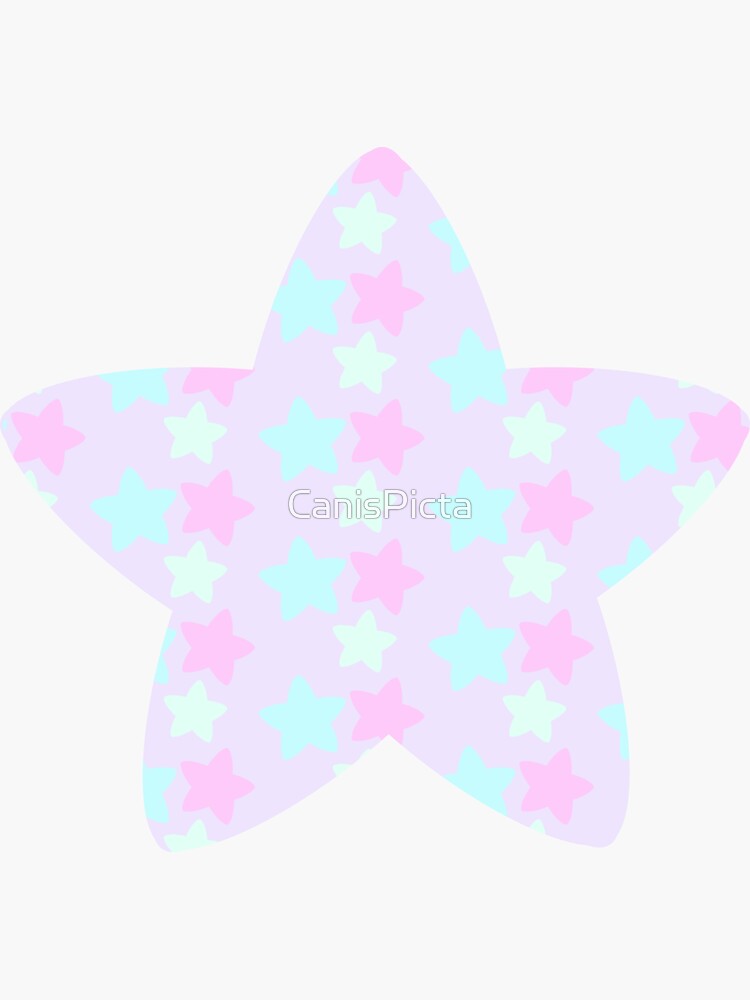 Thumbnail 3 of 3, Sticker, Wee Midi Pastel Stars designed and sold by CanisPicta.