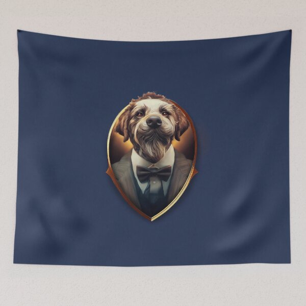 Item preview, Gentleman dog | Hyperrealistic painting | Gift for dog and animal lovers designed and sold by AsabIIArt.