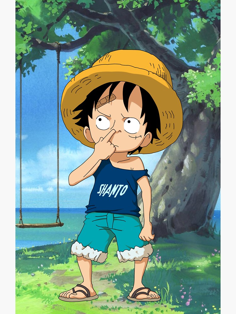 Sticker for Sale avec l'œuvre « Luffy One Piece Enfant » de l