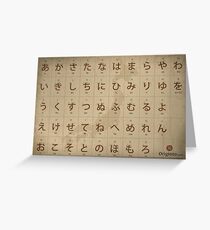 Hiragana japanese writing Poster Design Greeting Card