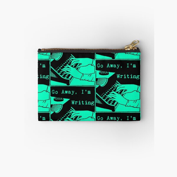 Item preview, Go Away, I'm Writing (Black/Turquoise) designed and sold by LittleVixen.