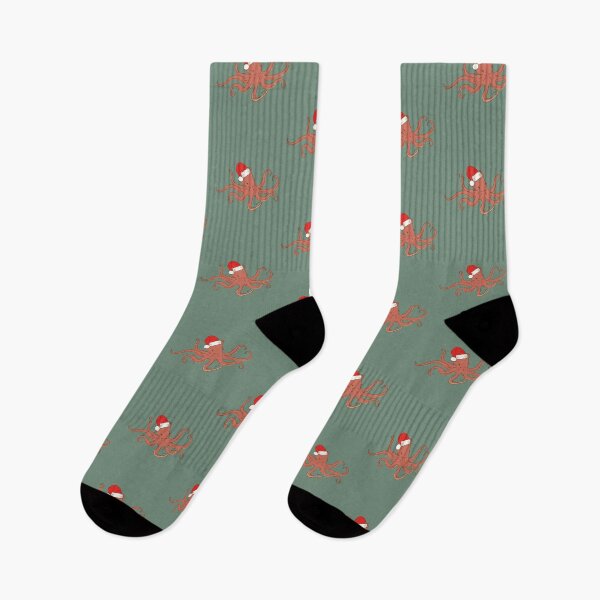 Item preview, Santa Octopus Christmas Sea Animal Holiday designed and sold by thepawster.