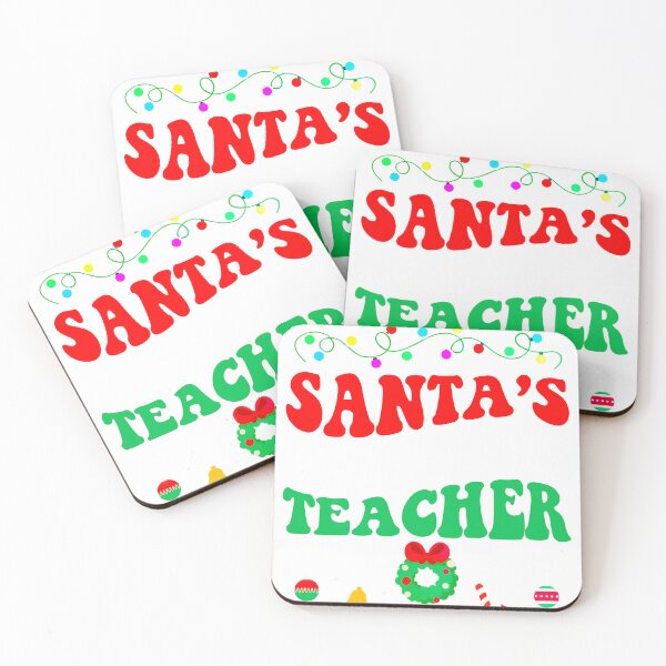 Item preview, Santa's Favorite Teacher Groovy Retro Christmas Lights designed and sold by sheamgjirij.