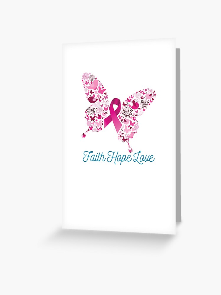 Breast Cancer Awareness - Faith Hope Love Greeting Card for Sale by  designsbycollin