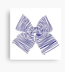 Navy Bow Canvas Print