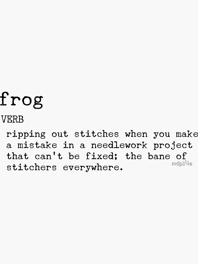 "Frog Definition" Sticker for Sale by mdp14e Redbubble