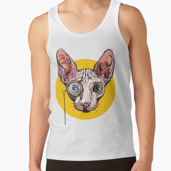 Sphinx Cat with Monocle Tank Top