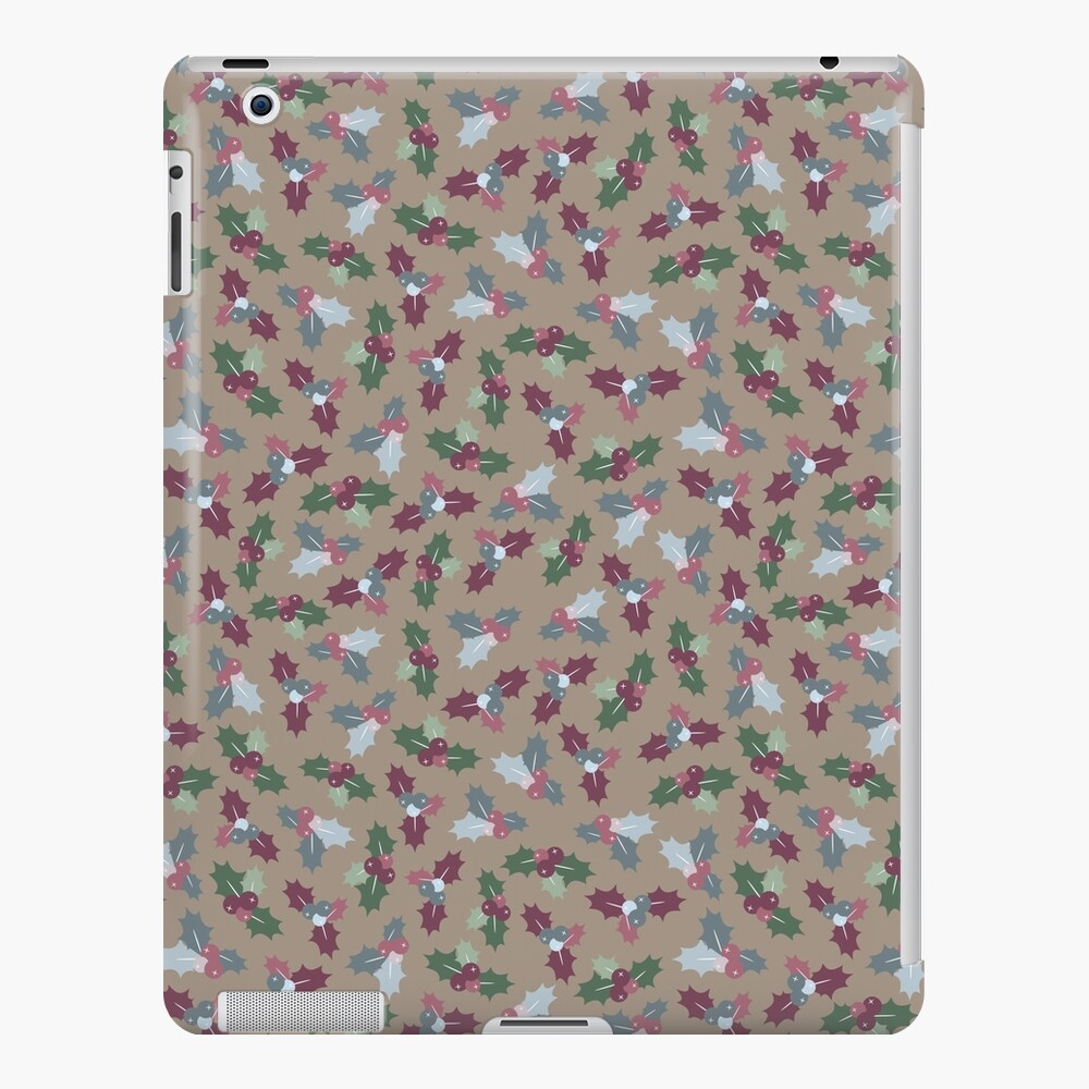 Holly Christmas Pattern iPad Case & Skin