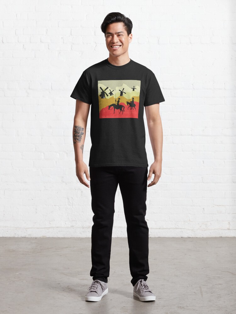 Alternate view of Tilting at windmills, Don Quixote Classic T-Shirt
