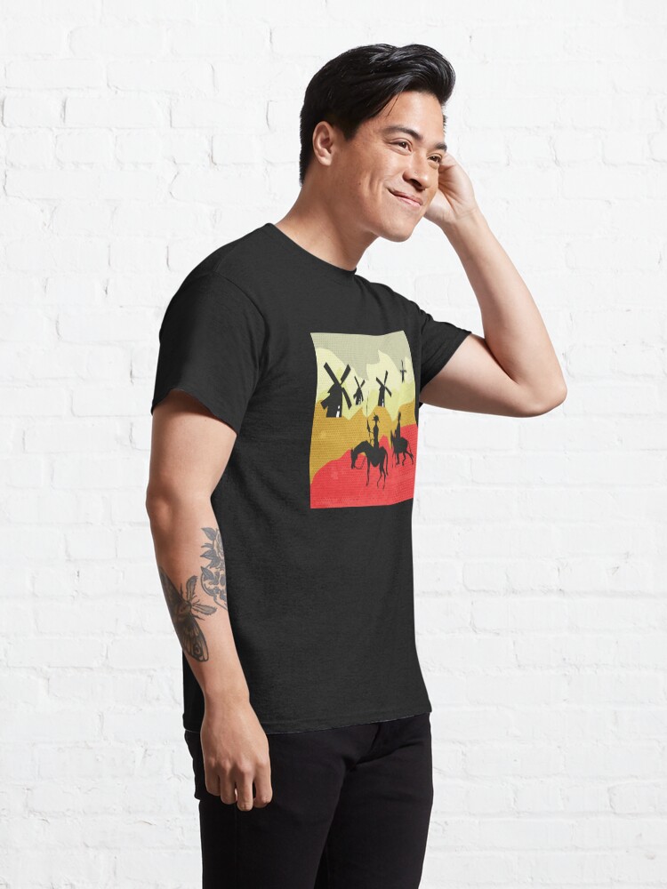 Alternate view of Tilting at windmills, Don Quixote Classic T-Shirt