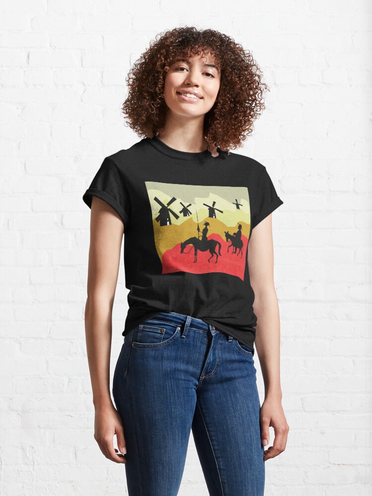 Alternate view of Tilting at windmills, Don Quixote Classic T-Shirt