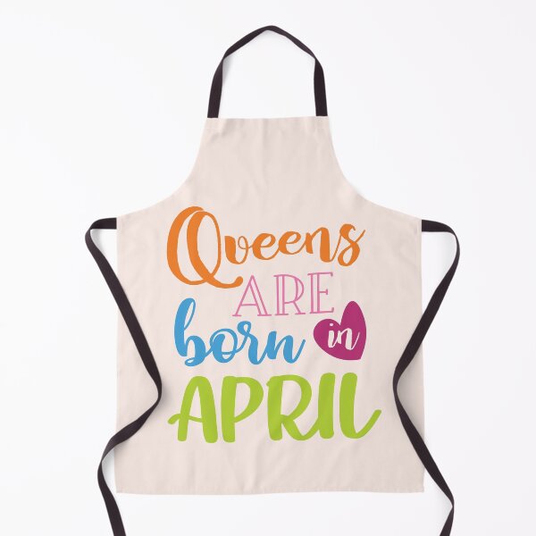 Item preview, Queens Are Born in April Birthday Typography designed and sold by bolimj.