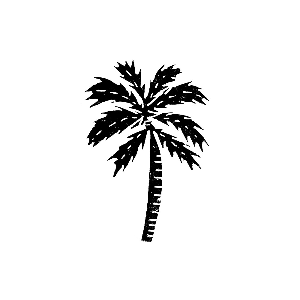 Palm tree print black and white - 🧡 Black Palm Trees on Whi...