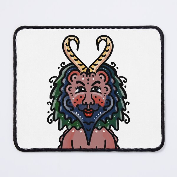 Item preview, The Great God Pan - half man half goat - original illustration by Rene Dauphine designed and sold by SirenSeventyOne.