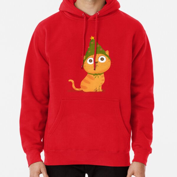 Meowy Christmas Cat! Pullover Hoodie