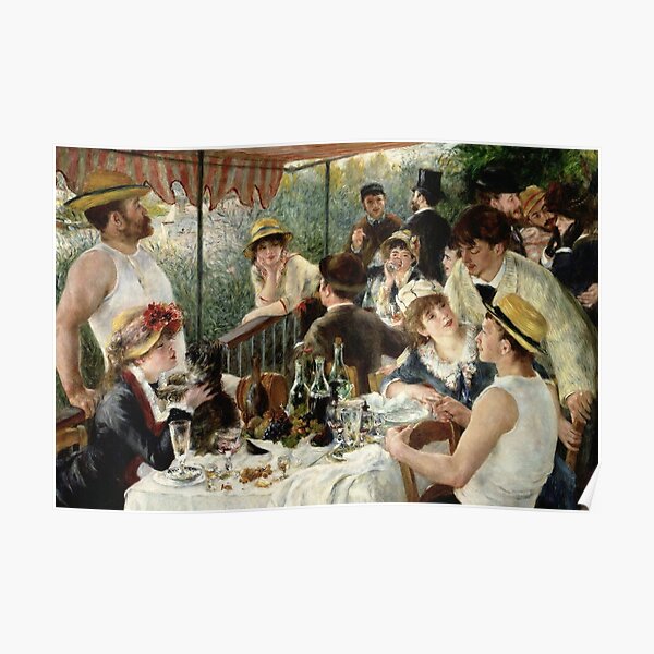 Vintage Pierre Renoir Lunchen Boating Party 1881 Fine Art Poster
