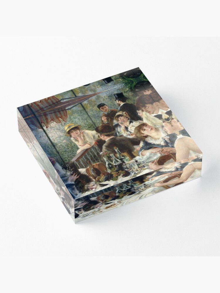 Alternate view of Vintage Pierre Renoir Lunchen Boating Party 1881 Fine Art Acrylic Block
